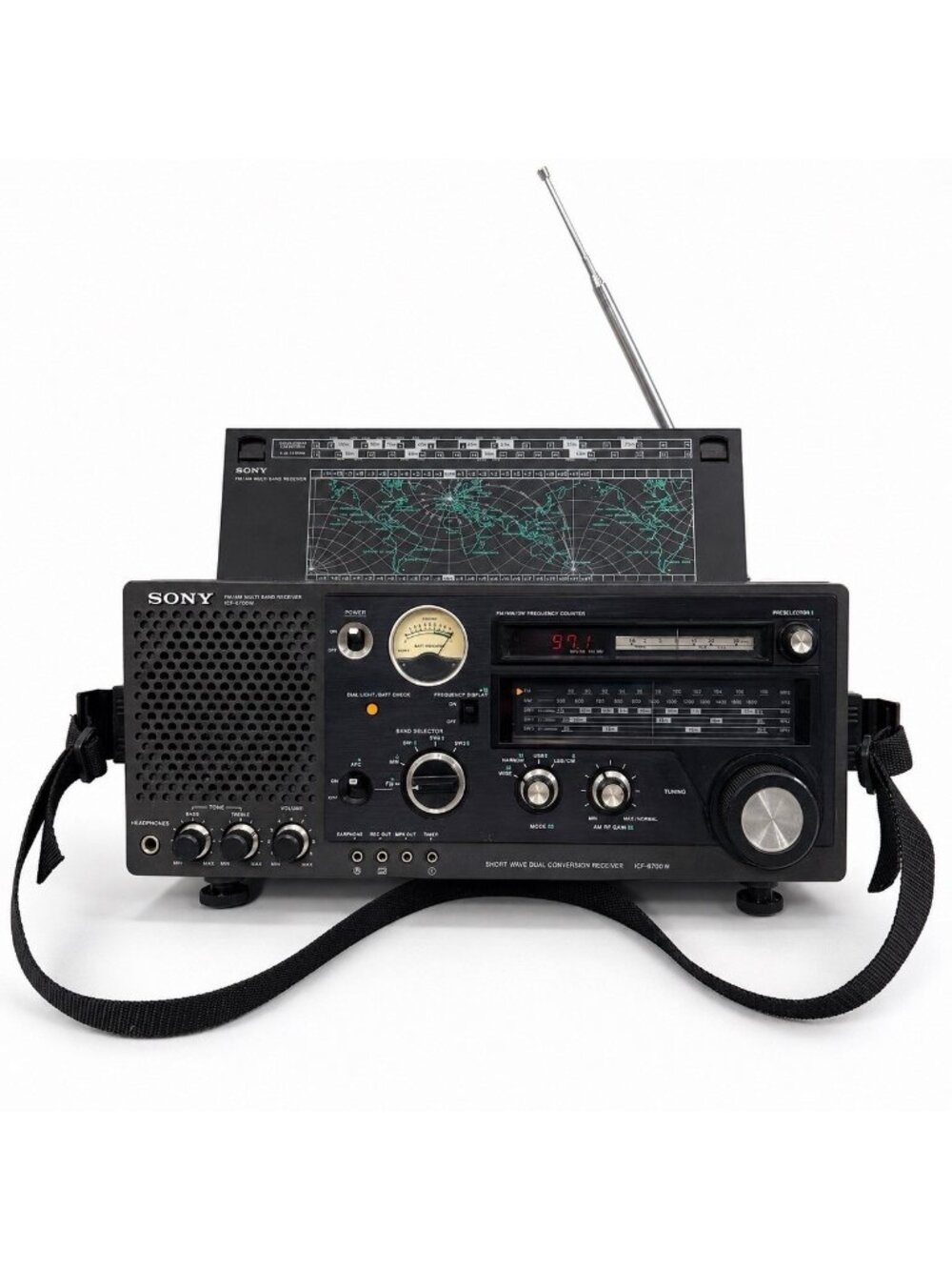 SONY Short Wave Dual Conversion Receiver ICF-6700W NICE Works GREAT See VIDEO